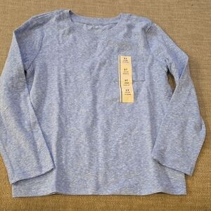 Cat & Jack Heathered Blue Long Sleeve Tee